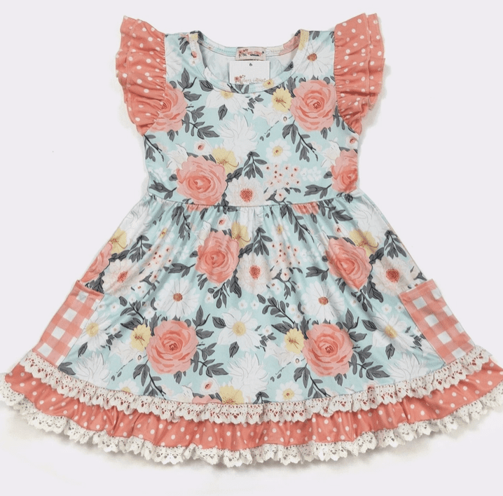 Seaside Blooms Girls Dress